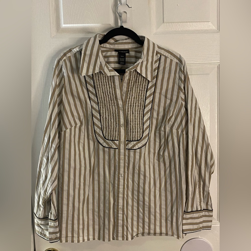 Striped button-up